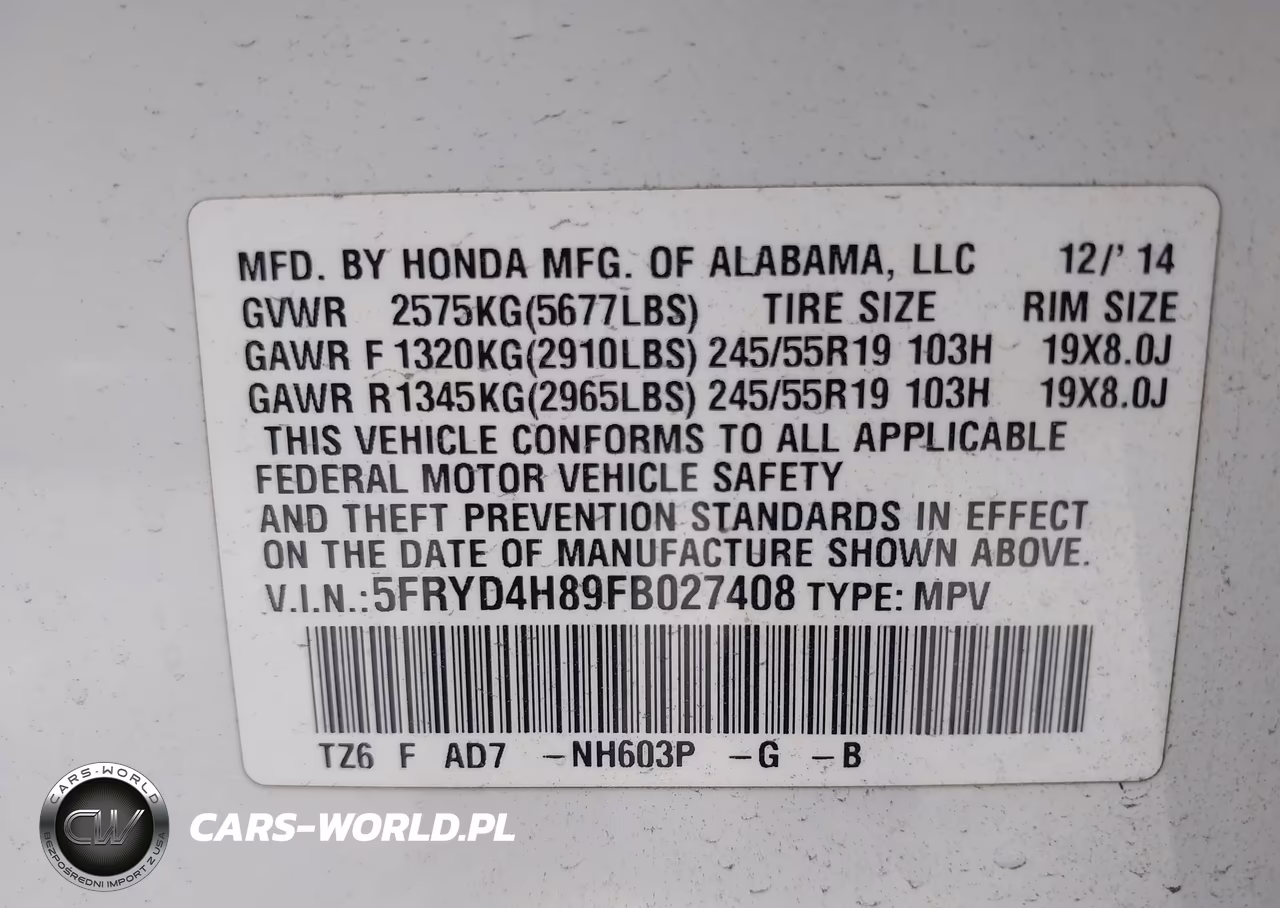 2015 Acura Mdx Advance Pkg W-Entertainment Pkg VIN:5FRYD4H89FB027408 - 9