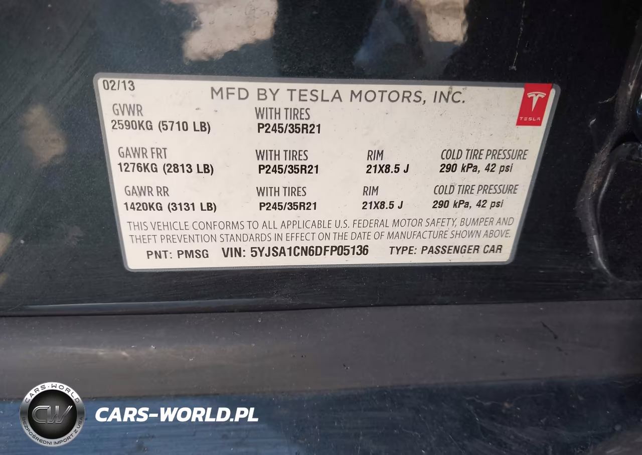 2013 Tesla Model S VIN:5YJSA1CN6DFP05136 - 9