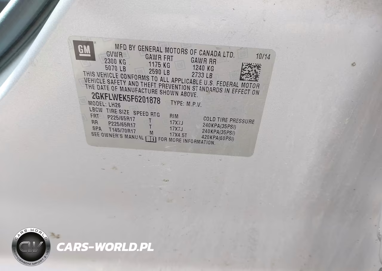 2015 GMC Terrain Sle-2 VIN:2GKFLWEK5F6201878 - 9