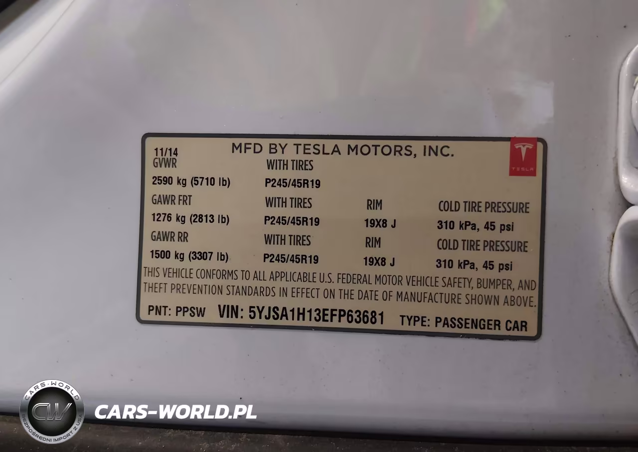 2014 Tesla Model S P85 VIN:5YJSA1H13EFP63681 - 9