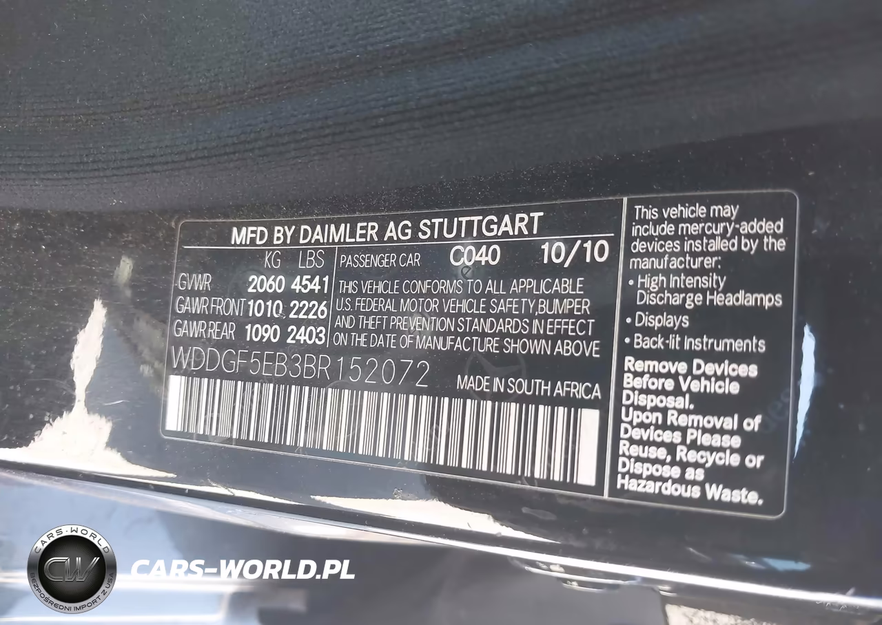 2011 Mercedes-Benz C 300 Luxury-Sport VIN:WDDGF5EB3BR152072 - 9