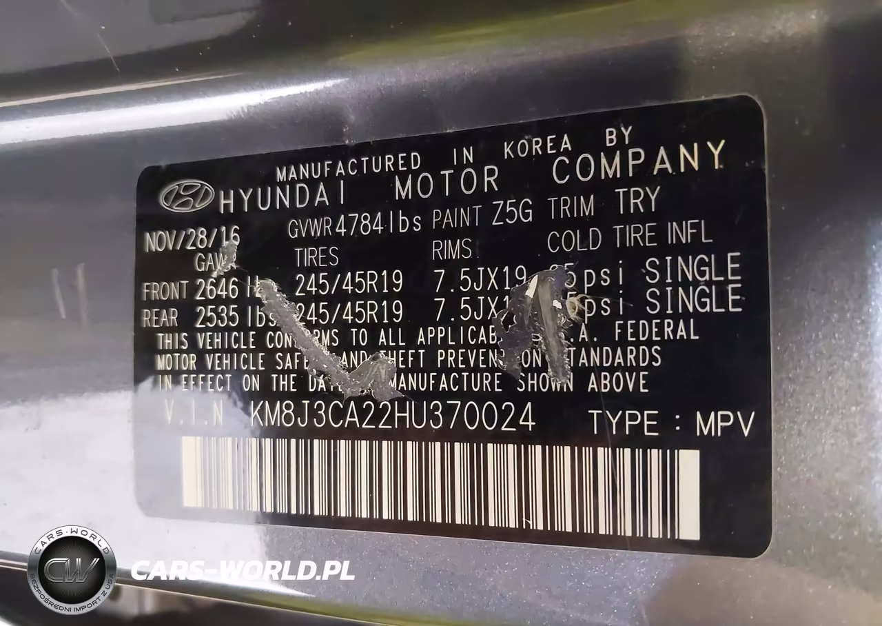 2017 Hyundai Tucson Limited VIN:KM8J3CA22HU370024 - 9