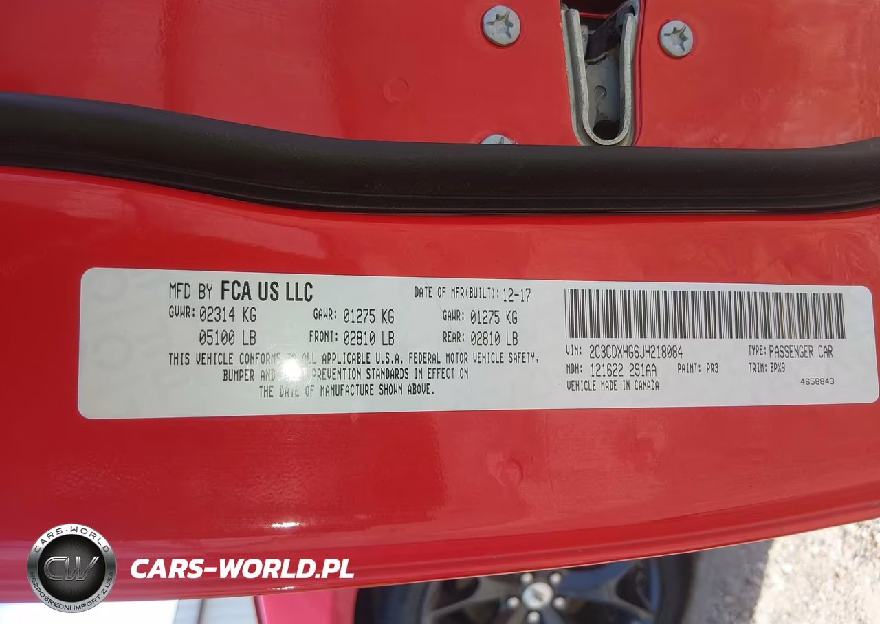 2018 Dodge Charger Sxt Plus Rwd VIN:2C3CDXHG6JH218084 - 9