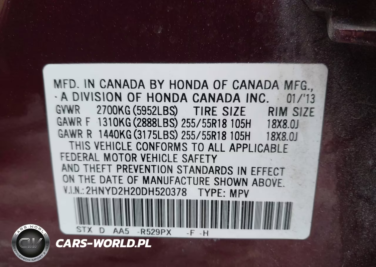 2013 Acura Mdx VIN:2HNYD2H20DH520378 - 9
