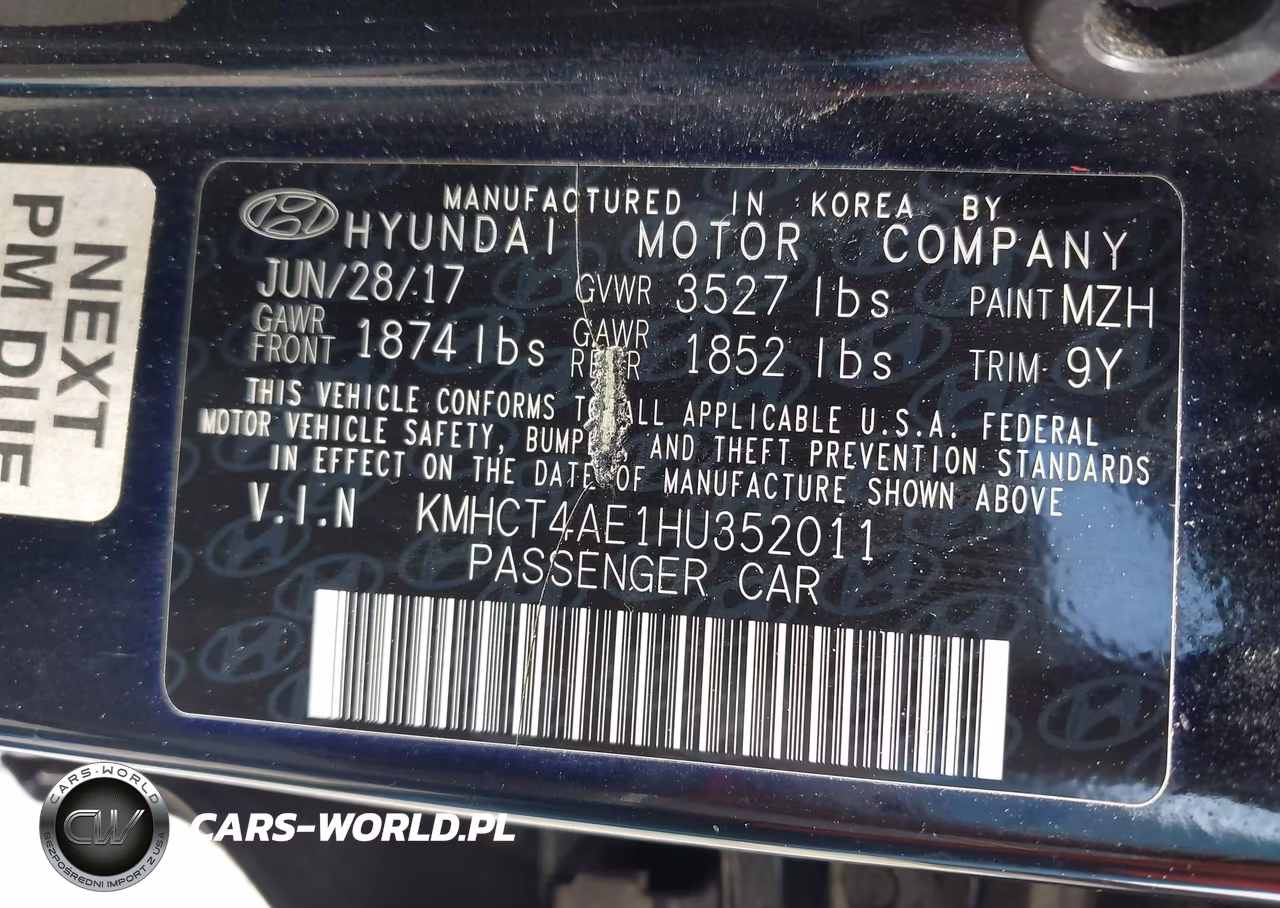 2017 Hyundai Accent Se VIN:KMHCT4AE1HU352011 - 9