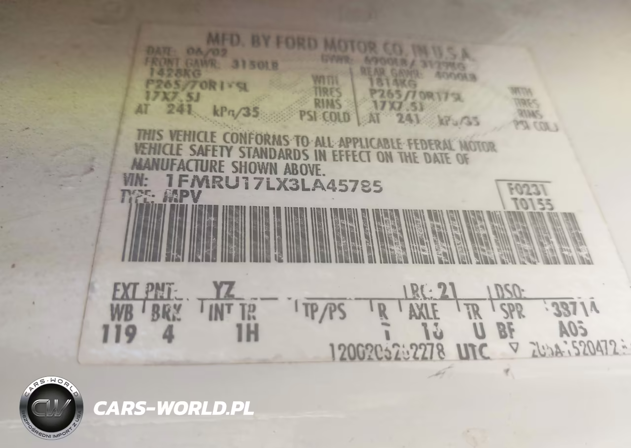 2003 Ford Expedition Eddie Bauer VIN:1FMRU17LX3LA45785 - 9