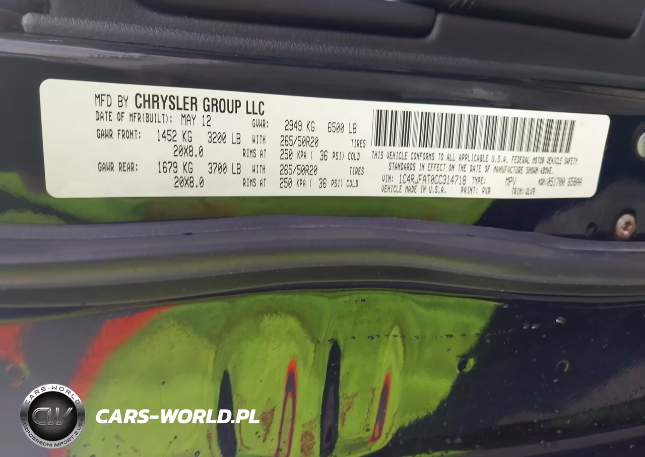 2012 Jeep Grand Cherokee Laredo VIN:1C4RJFAT0CC314718 - 9
