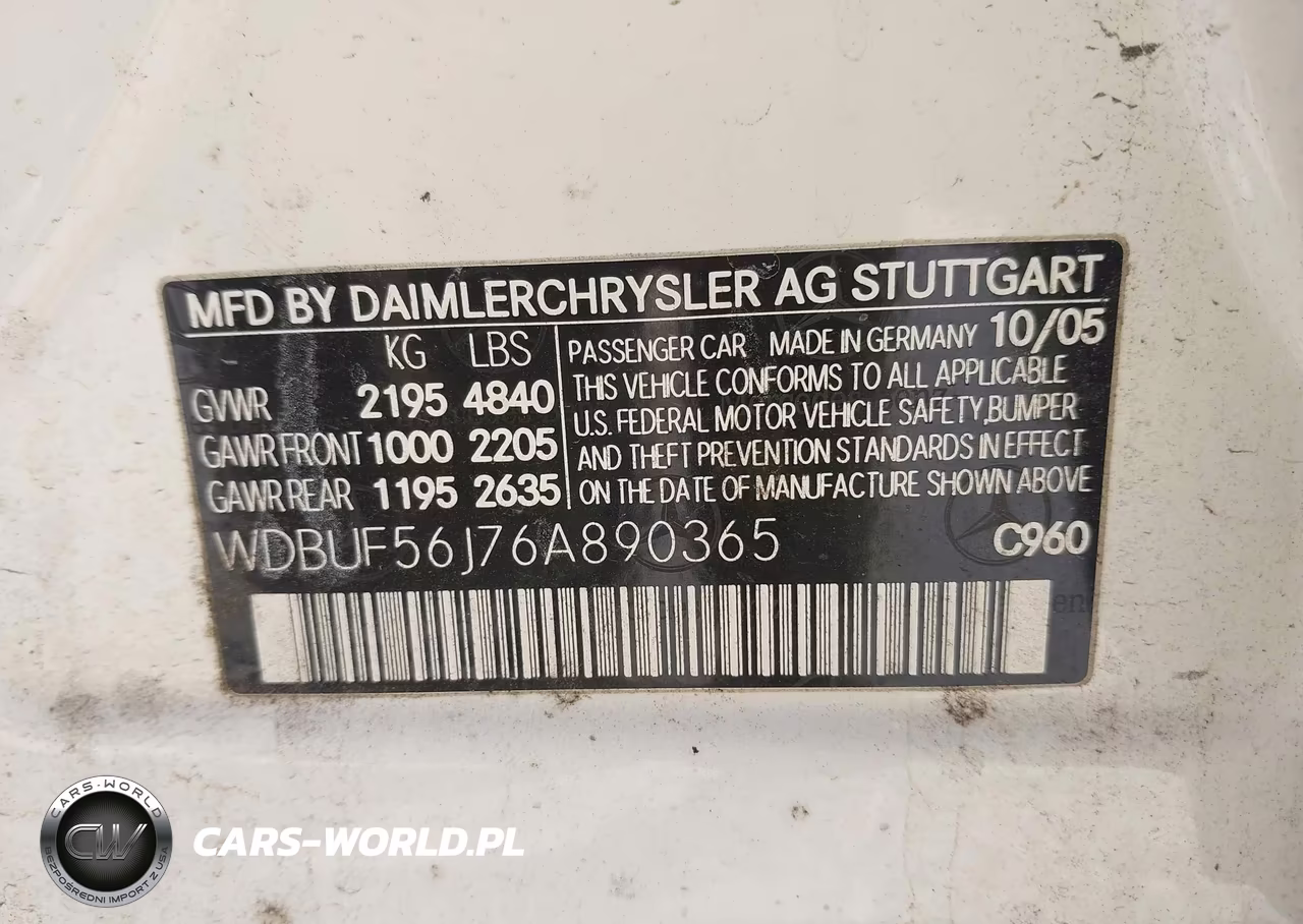 2006 Mercedes-Benz E 350 VIN:WDBUF56J76A890365 - 9