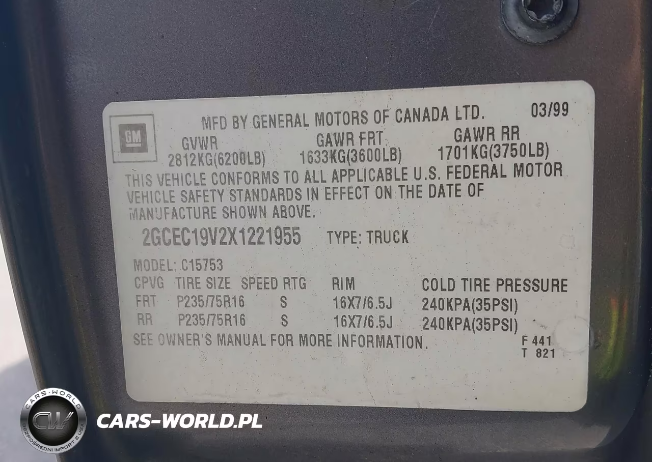 1999 Chevrolet Silverado 1500 Ls VIN:2GCEC19V2X1221955 - 9
