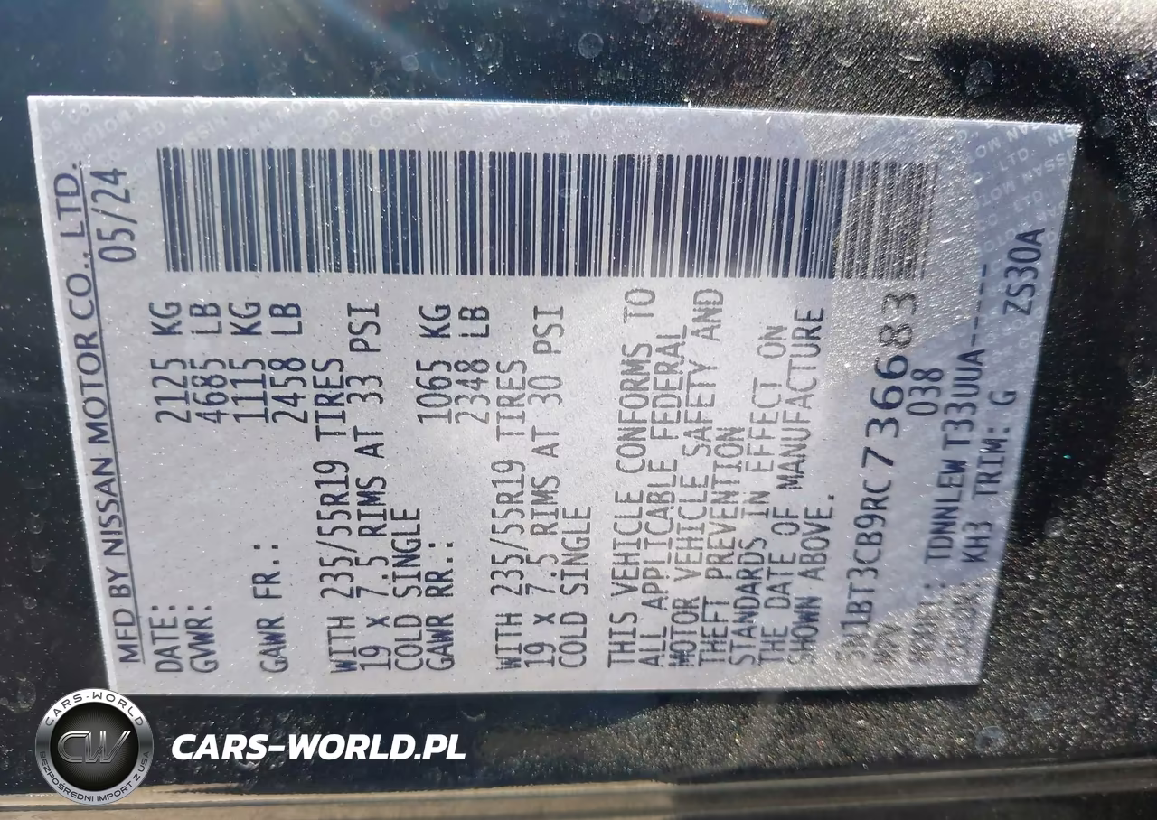 2024 Nissan Rogue Sl Intelligent Awd VIN:5N1BT3CB9RC736683 - 9