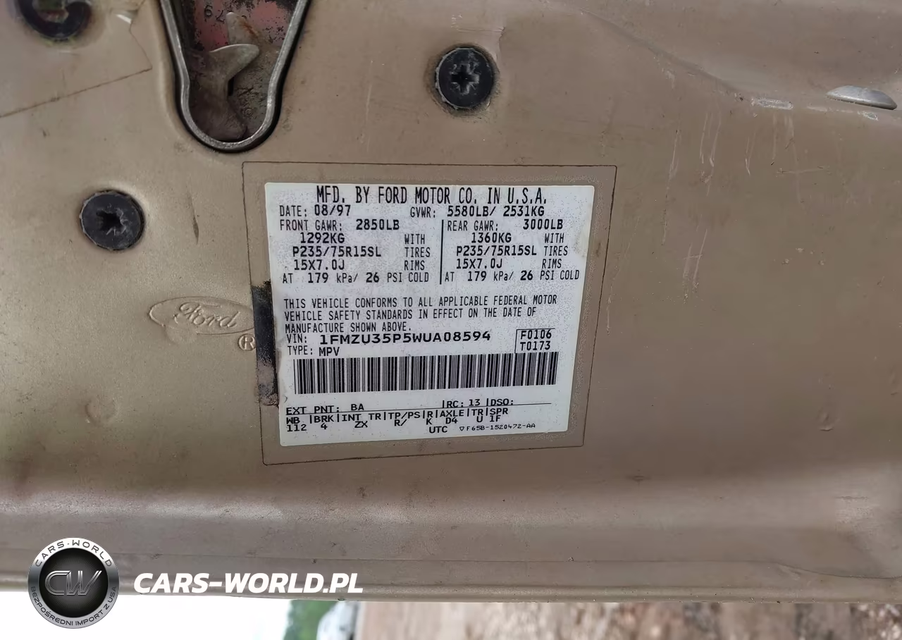 1998 Ford Explorer Eddie Bauer-Limited-Xlt VIN:1FMZU35P5WUA08594 - 9