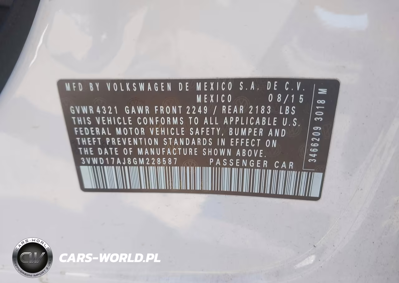 2016 Volkswagen Jetta 1.8T Sport VIN:3VWD17AJ8GM228587 - 9