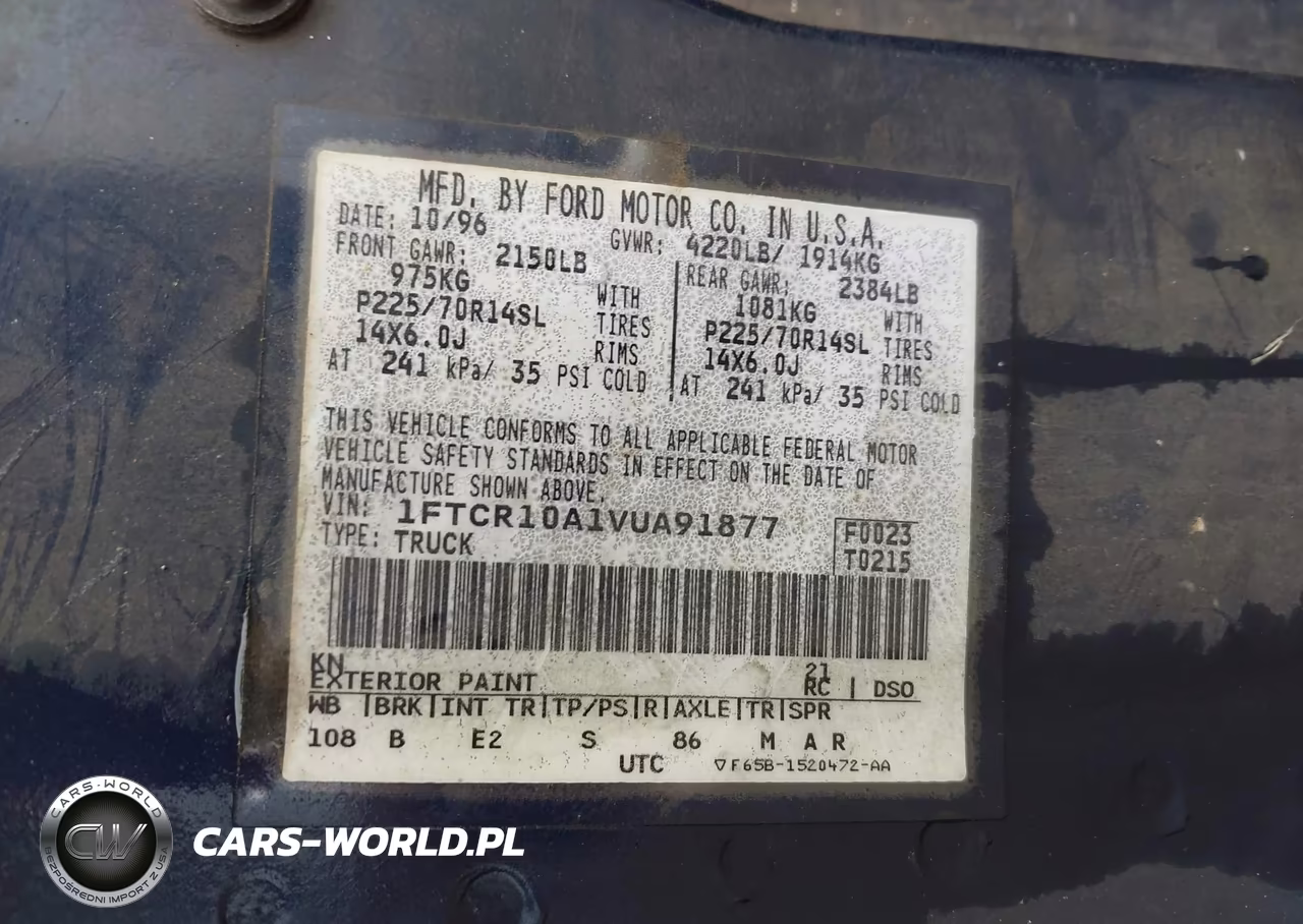 1997 Ford Ranger Splash-Xl-Xlt VIN:1FTCR10A1VUA91877 - 9