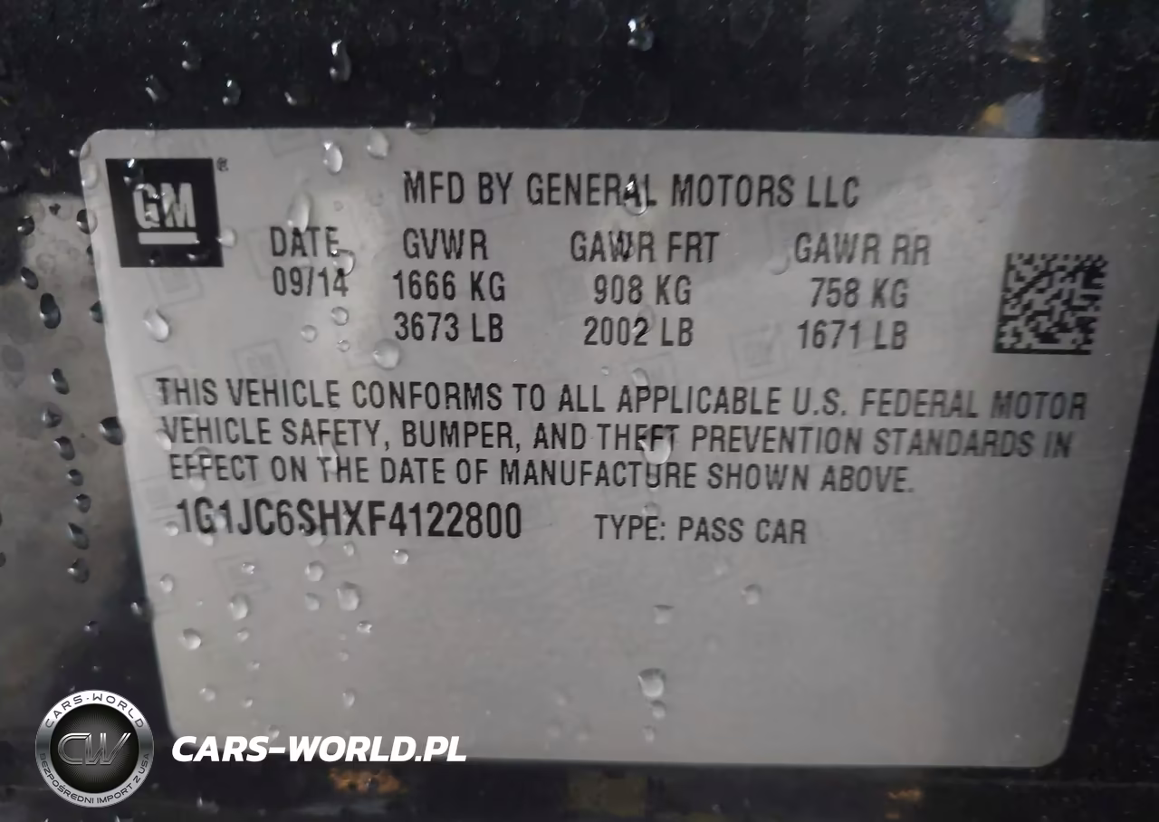 2015 Chevrolet Sonic Lt Auto VIN:1G1JC6SHXF4122800 - 9