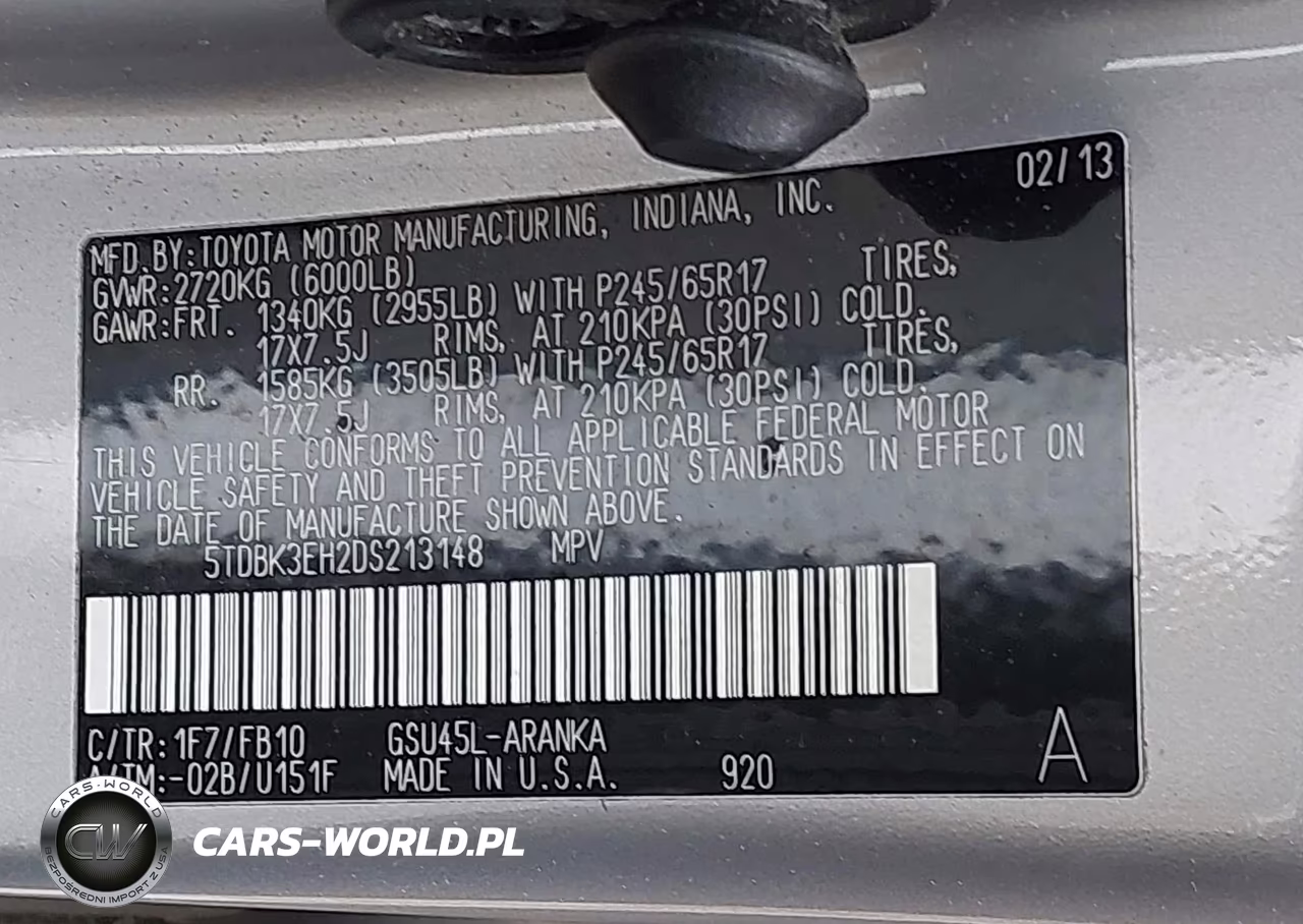 2013 Toyota Highlander Base V6 VIN:5TDBK3EH2DS213148 - 9