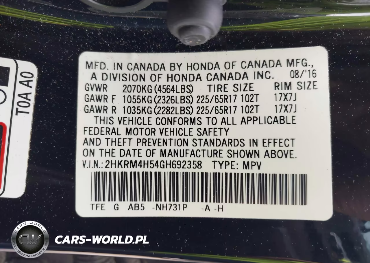 2016 Honda Cr-V Ex VIN:2HKRM4H54GH692358 - 9