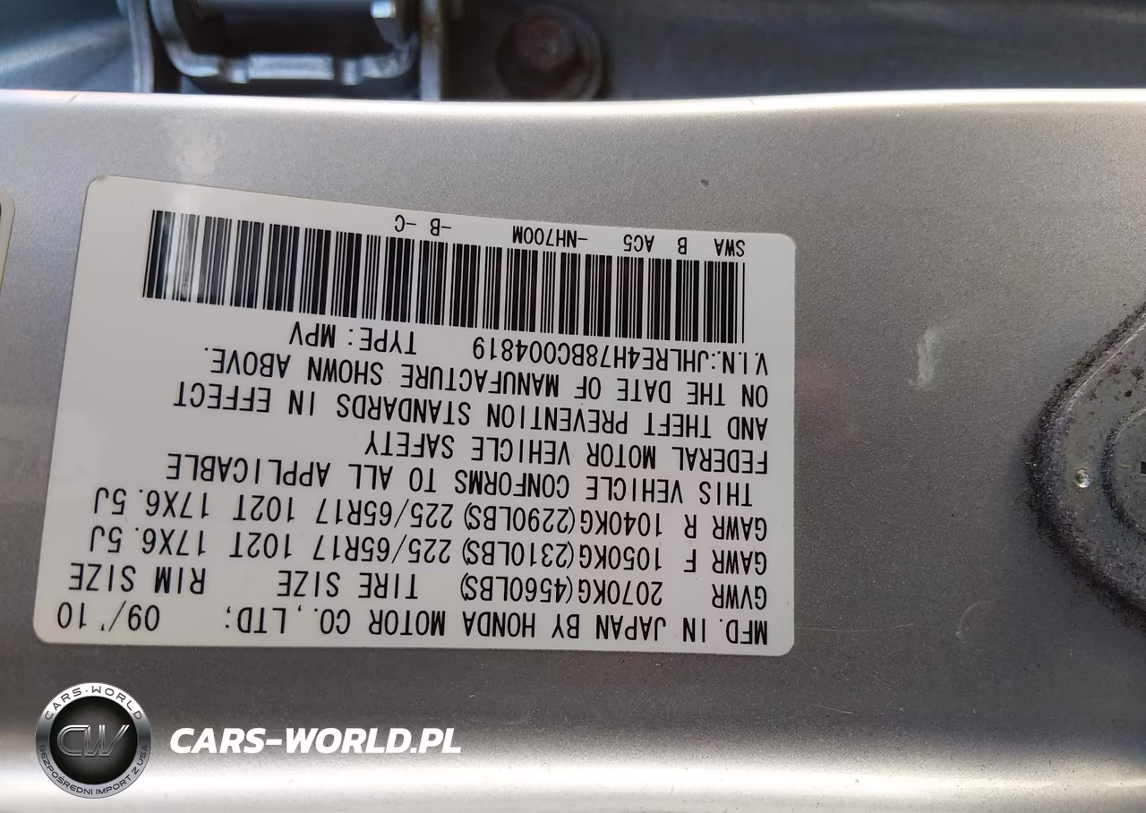 2011 Honda Cr-V Ex-L VIN:JHLRE4H78BC004819 - 9