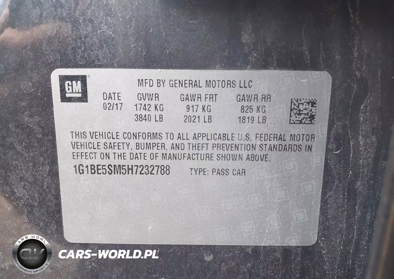 2017 Chevrolet Cruze Lt Auto VIN:1G1BE5SM5H7232788 - 9