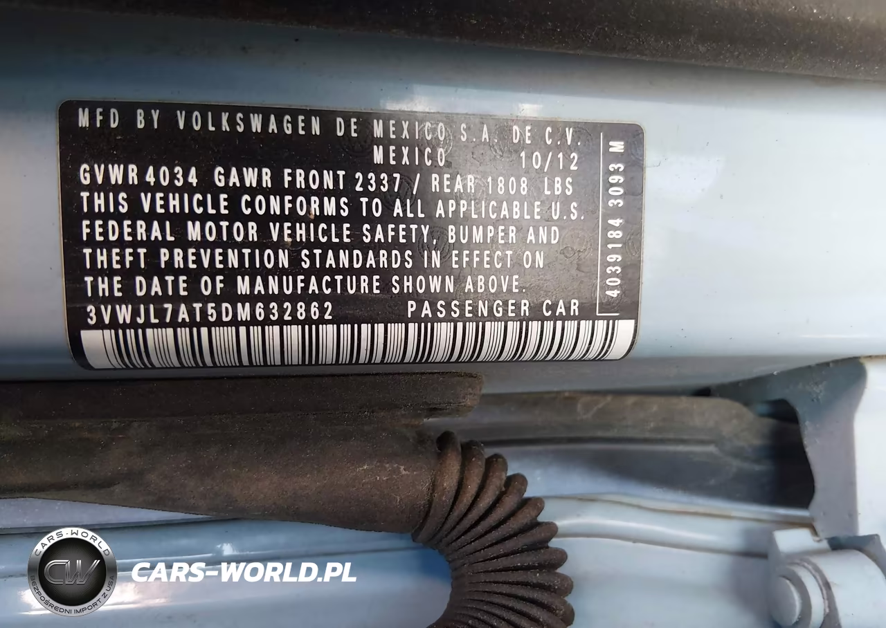 2013 Volkswagen Beetle 2.0L Tdi VIN:3VWJL7AT5DM632862 - 9