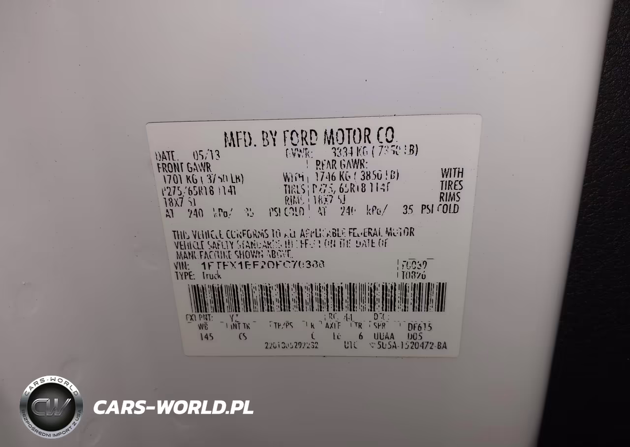 2013 Ford F-150 Stx VIN:1FTFX1EF2DFC70388 - 9