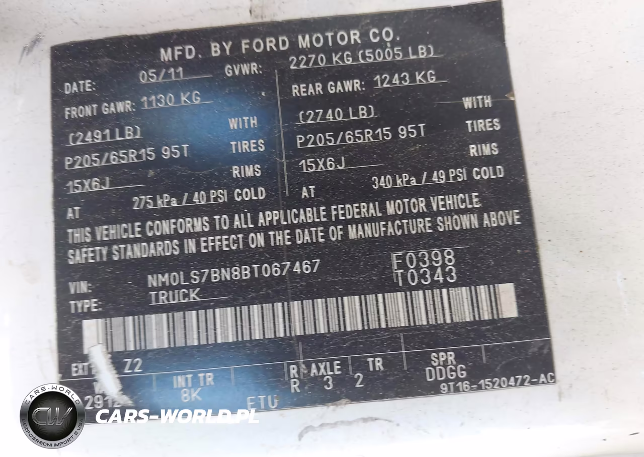 2011 Ford Transit Connect Xlt VIN:NM0LS7BN8BT067467 - 9