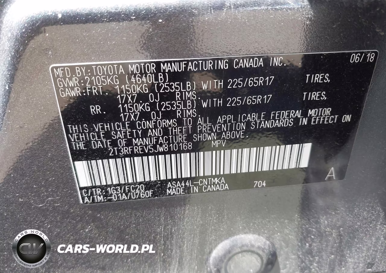 2018 Toyota Rav4 Xle VIN:2T3RFREV5JW810168 - 9