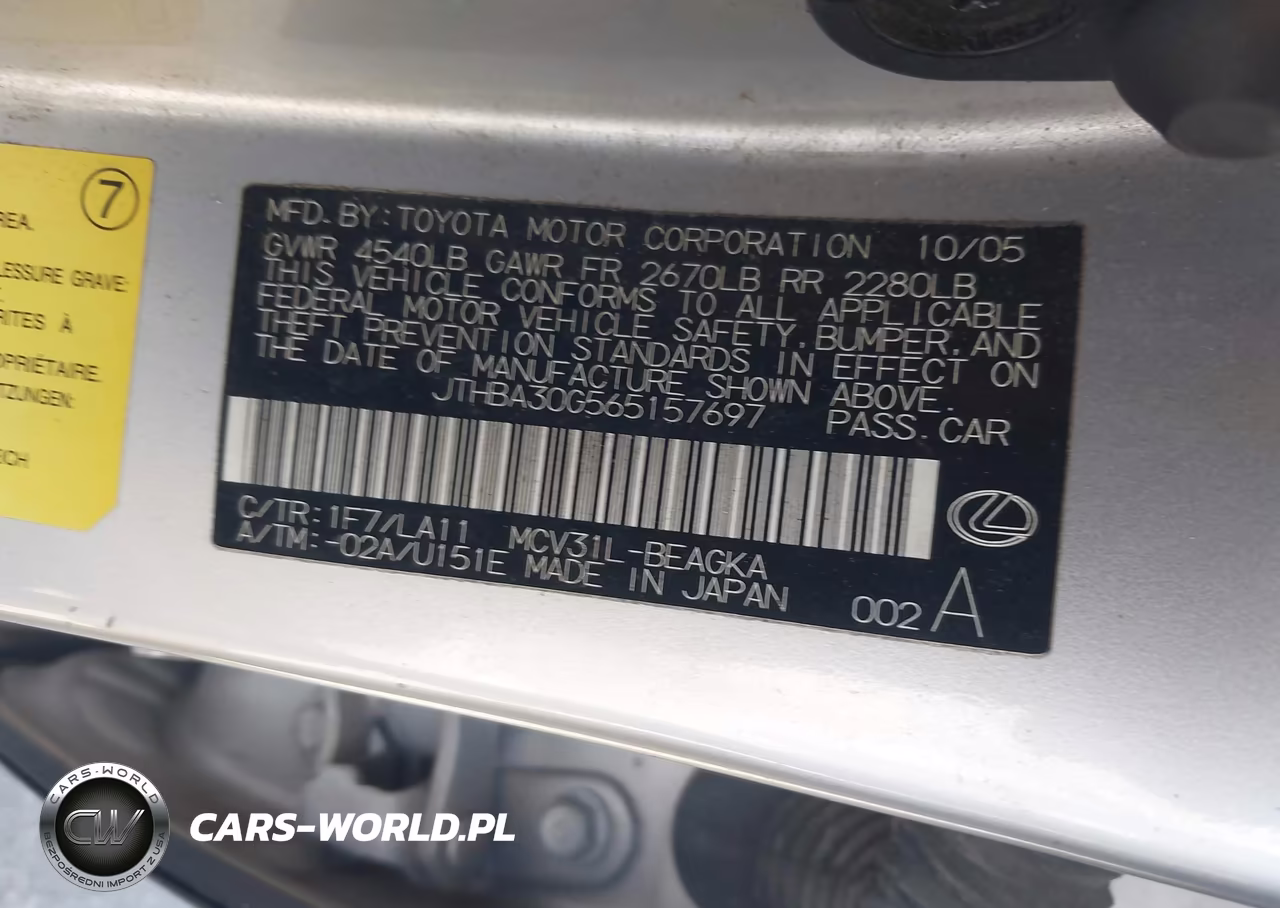 2006 Lexus Es 330 VIN:JTHBA30G565157697 - 9