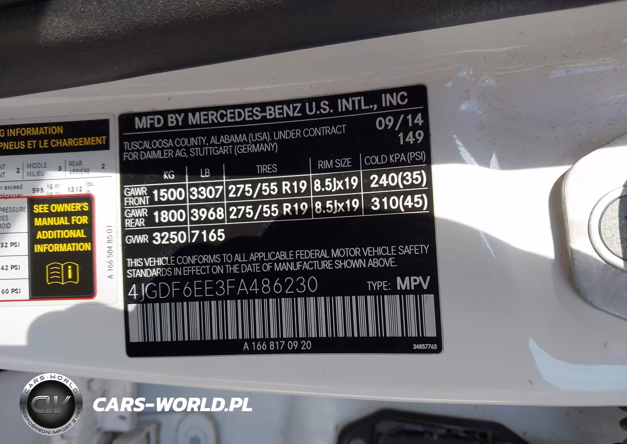 2015 Mercedes-Benz Gl 450 4Matic VIN:4JGDF6EE3FA486230 - 9