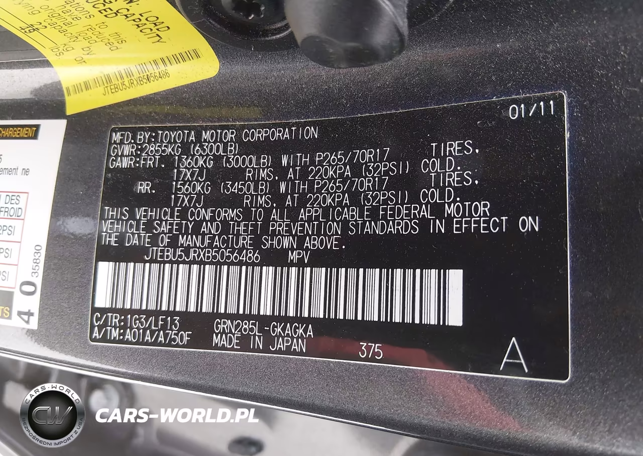 2011 Toyota 4Runner Sr5 V6 VIN:JTEBU5JRXB5056486 - 9
