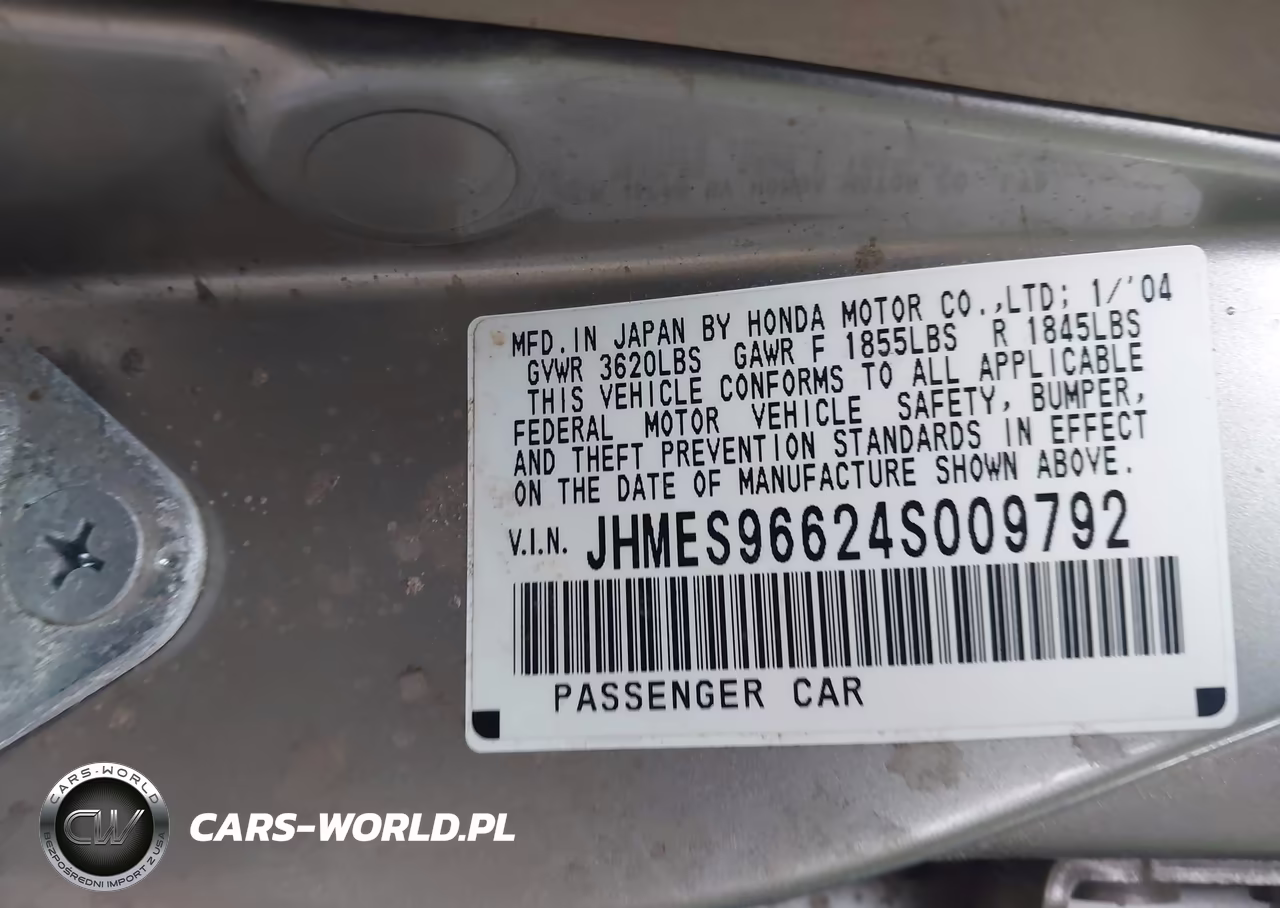 2004 Honda Civic Hybrid VIN:JHMES96624S009792 - 9