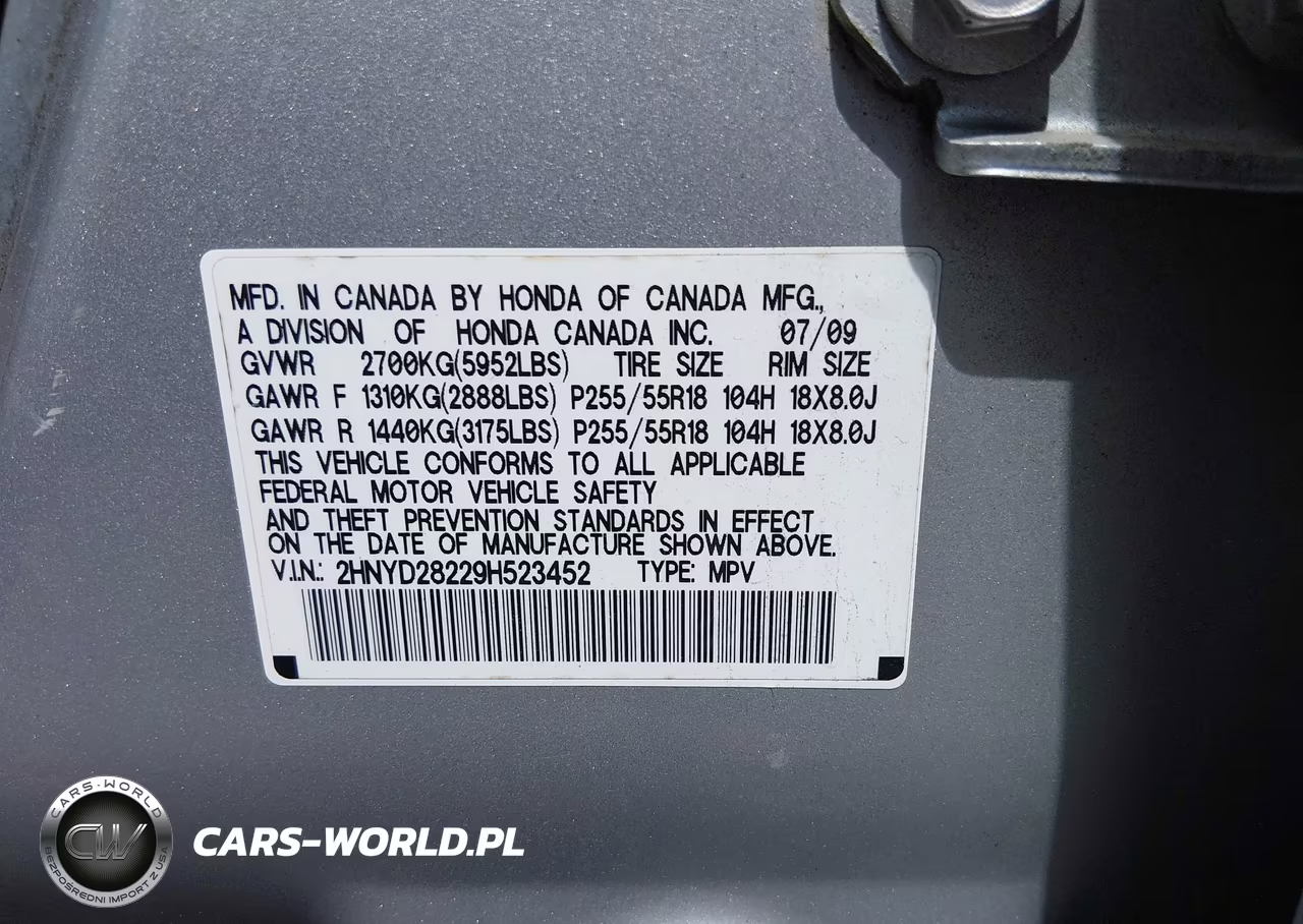 2009 Acura Mdx VIN:2HNYD28229H523452 - 9