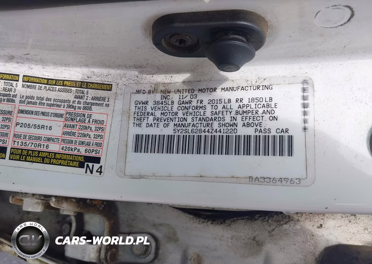 2004 Pontiac Vibe VIN:5Y2SL62844Z441220 - 9