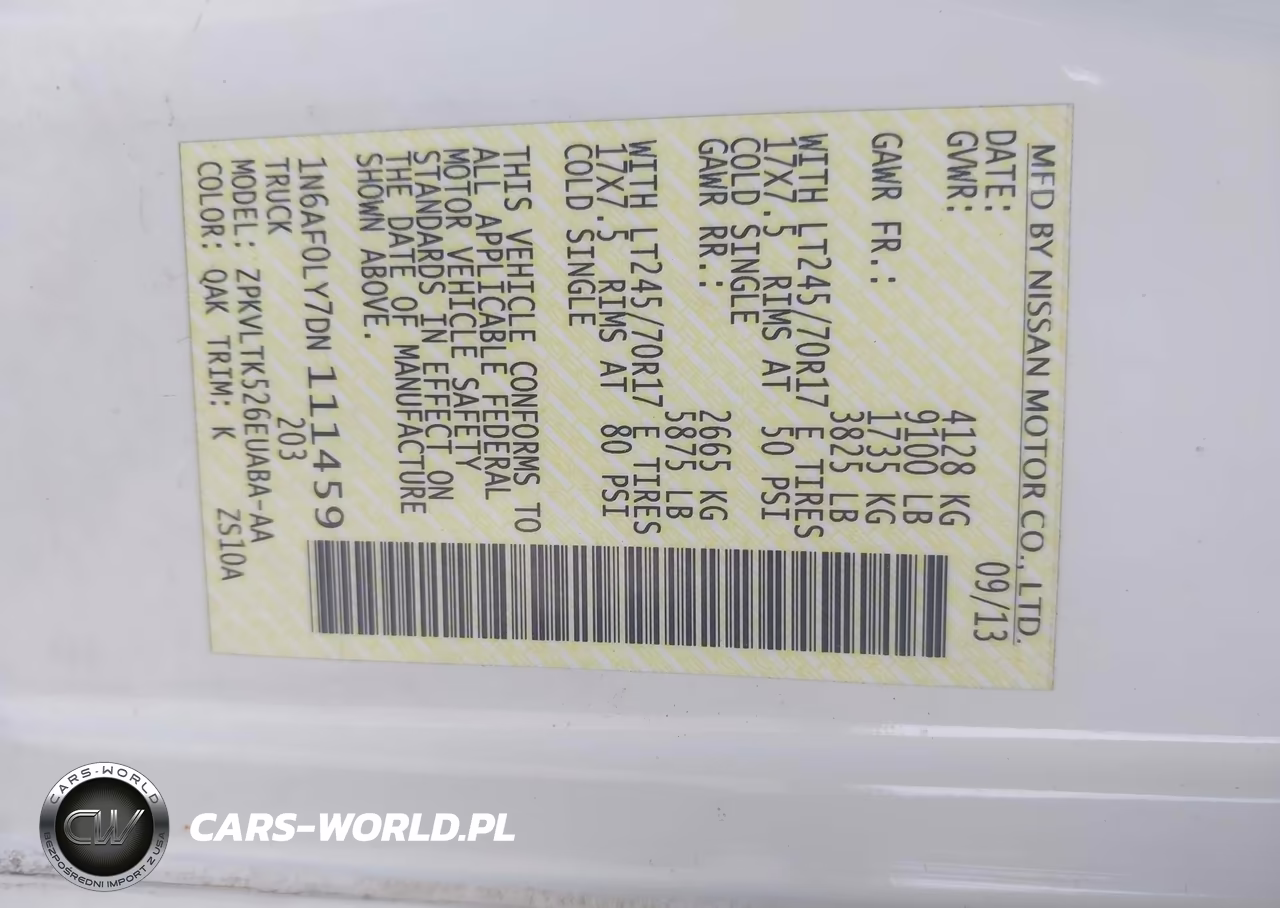 2013 Nissan Nv Cargo Nv2500 Hd Sv V8 VIN:1N6AF0LY7DN111459 - 9