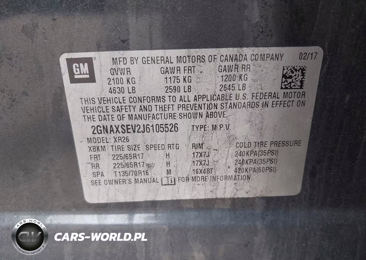 2018 Chevrolet Equinox Lt VIN:2GNAXSEV2J6105526 - 9