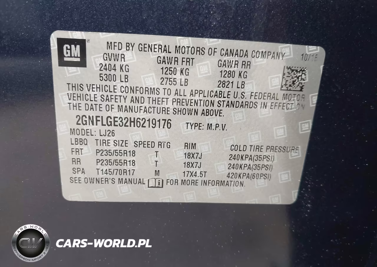 2017 Chevrolet Equinox Premier VIN:2GNFLGE32H6219176 - 9