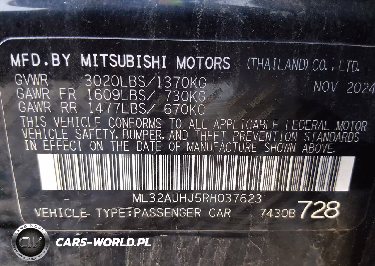 2024 Mitsubishi Mirage Es VIN:ML32AUHJ5RH037623 - 9