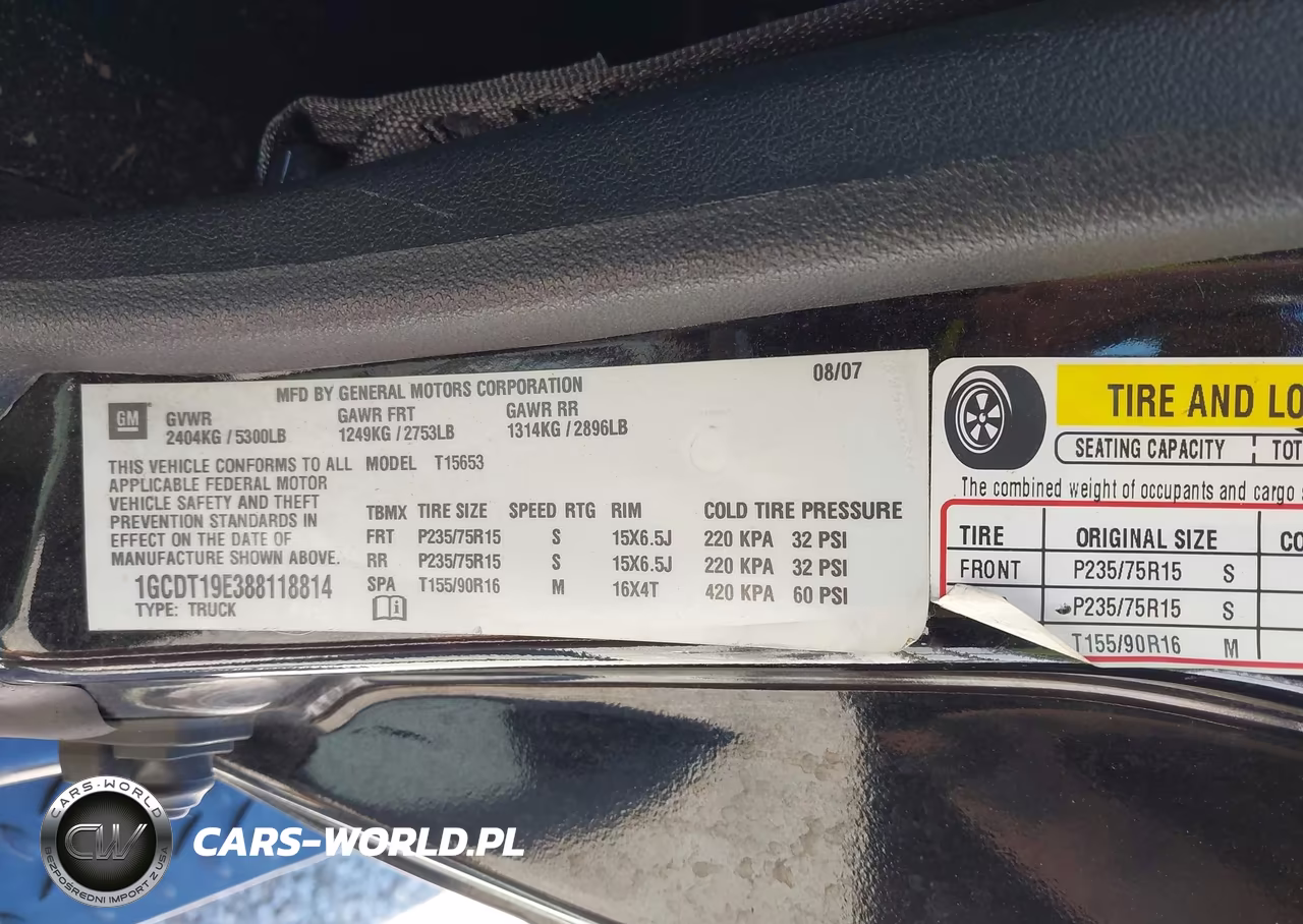 2008 Chevrolet Colorado Lt VIN:1GCDT19E388118814 - 9