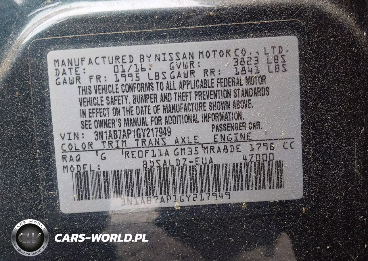 2016 Nissan Sentra Sv VIN:3N1AB7AP1GY217949 - 9