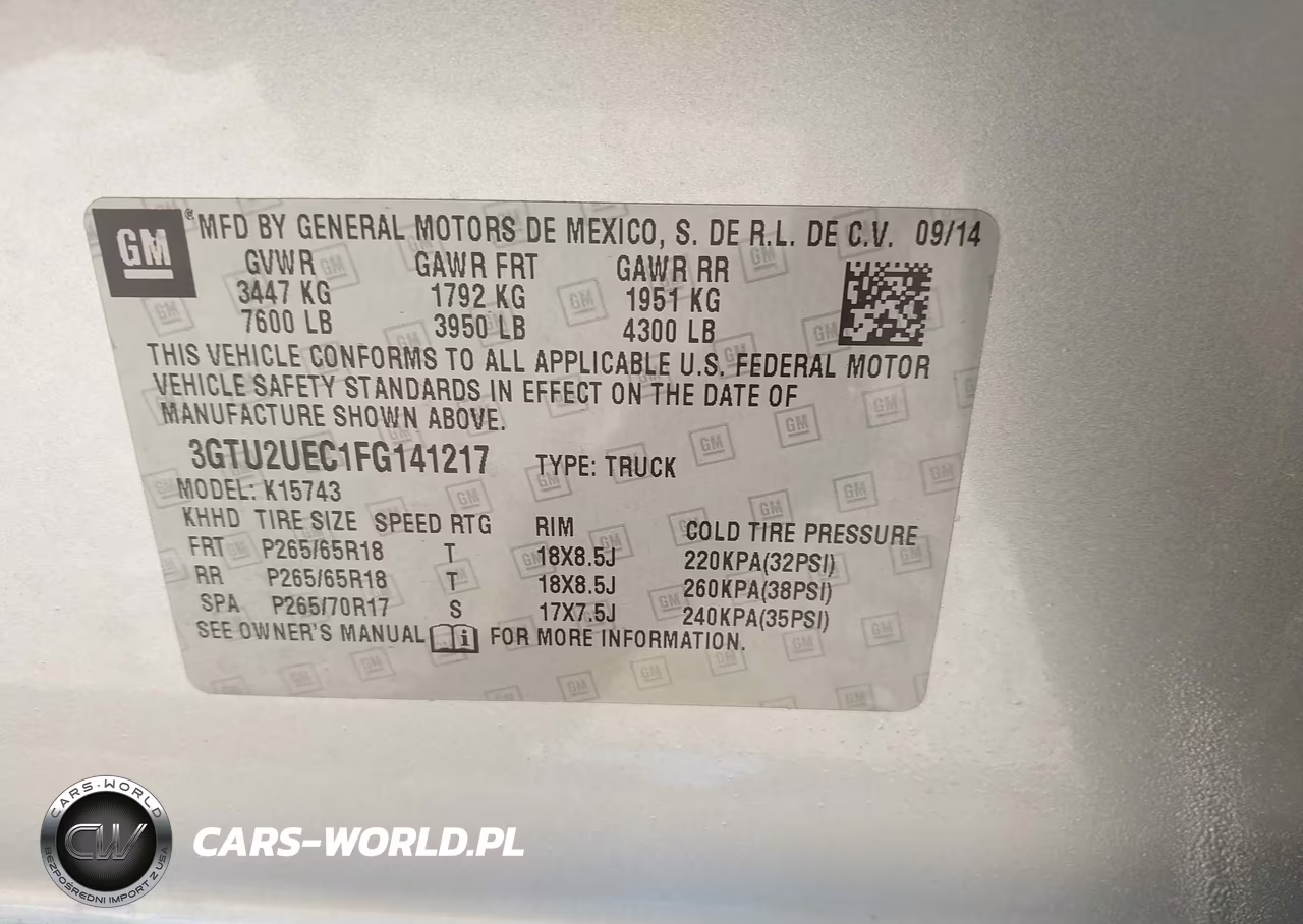 2015 GMC Sierra 1500 Sle VIN:3GTU2UEC1FG141217 - 9