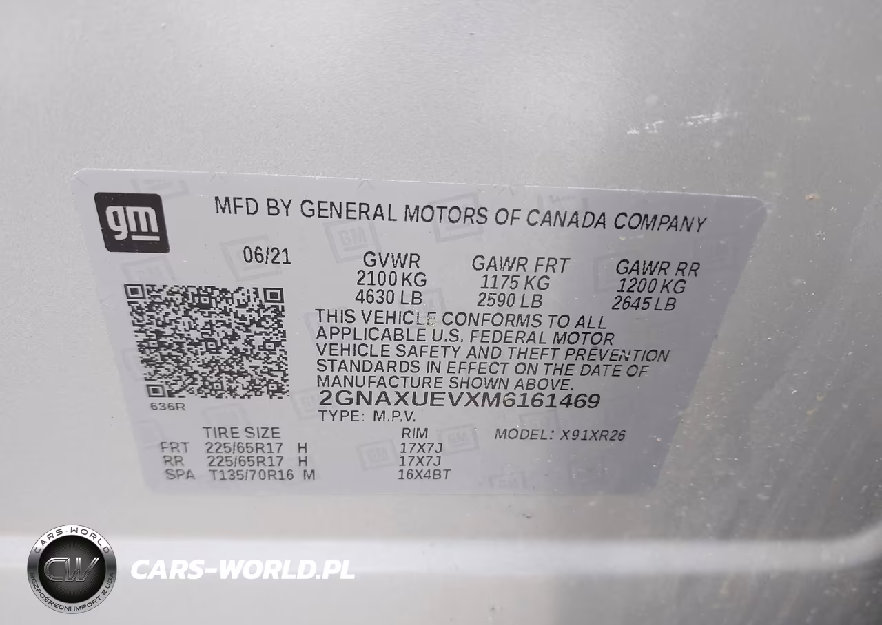 2021 Chevrolet Equinox Awd Lt VIN:2GNAXUEVXM6161469 - 9