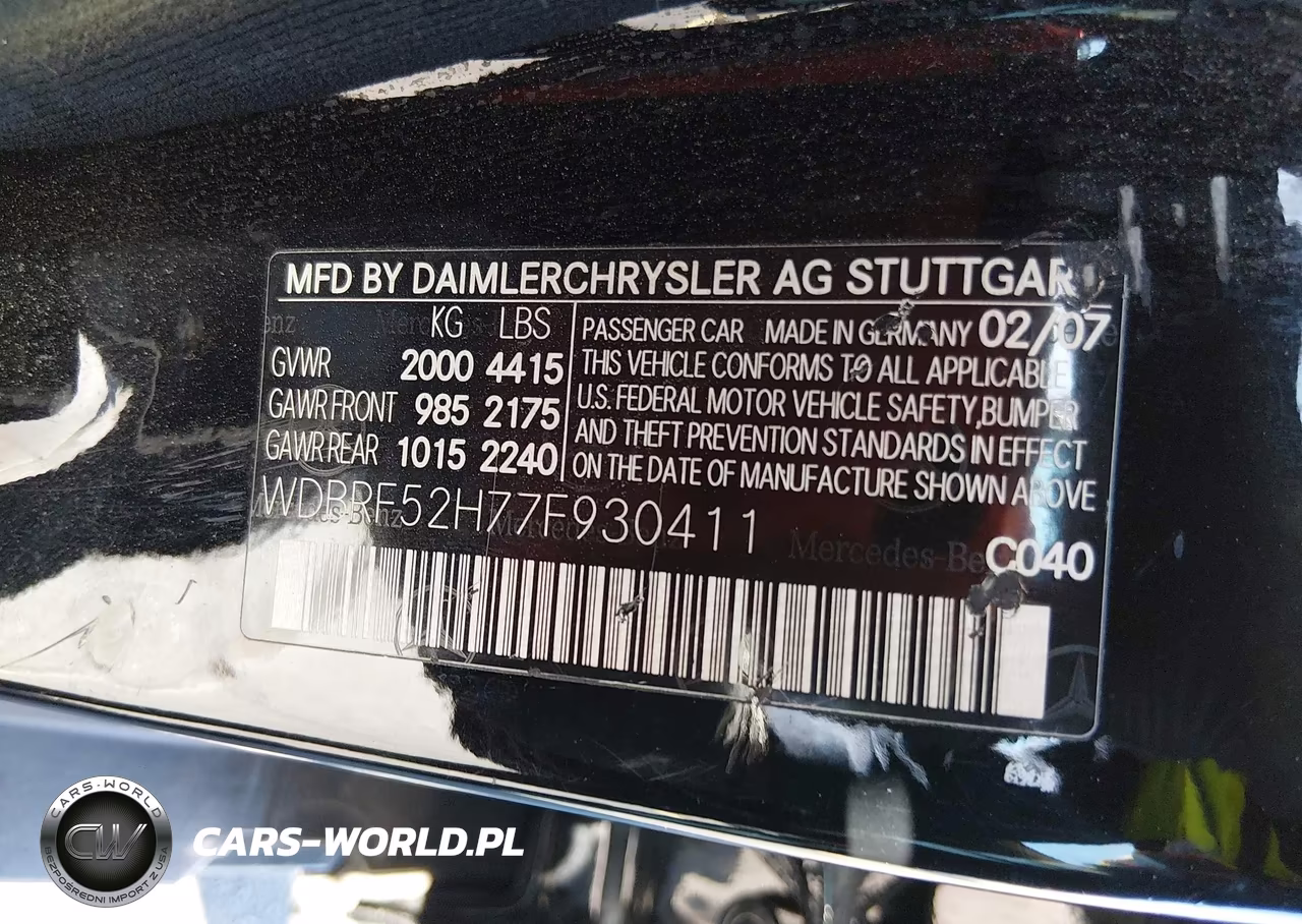 2007 Mercedes-Benz C 230 Sport VIN:WDBRF52H77F930411 - 9