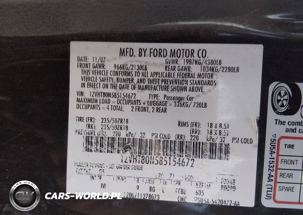 2008 Ford Mustang V6 Deluxe-V6 Premium VIN:1ZVHT80N585154672 - 9