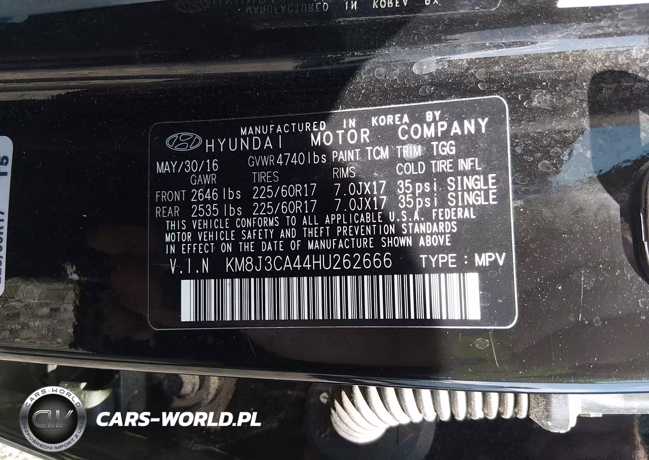 2017 Hyundai Tucson Se VIN:KM8J3CA44HU262666 - 9