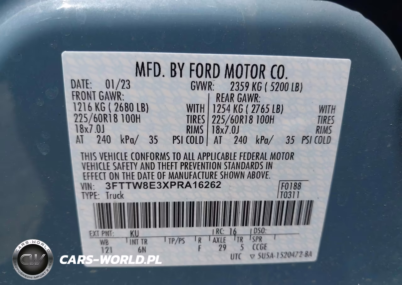 2023 Ford Maverick Lariat VIN:3FTTW8E3XPRA16262 - 9