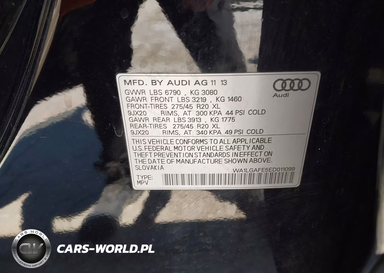 2014 Audi Q7 3.0T Premium VIN:WA1LGAFE5ED011099 - 9
