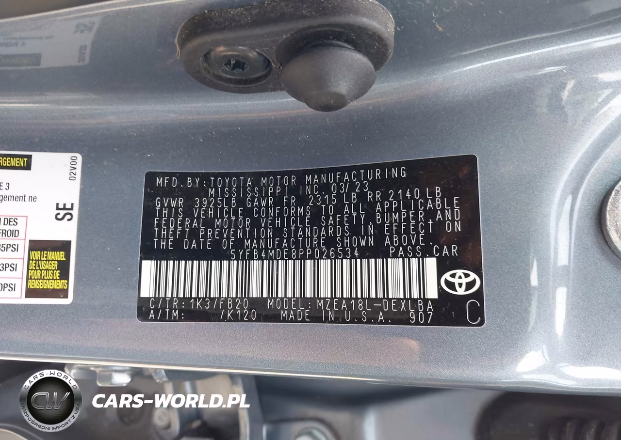 2023 Toyota Corolla Le VIN:5YFB4MDE8PP026534 - 9