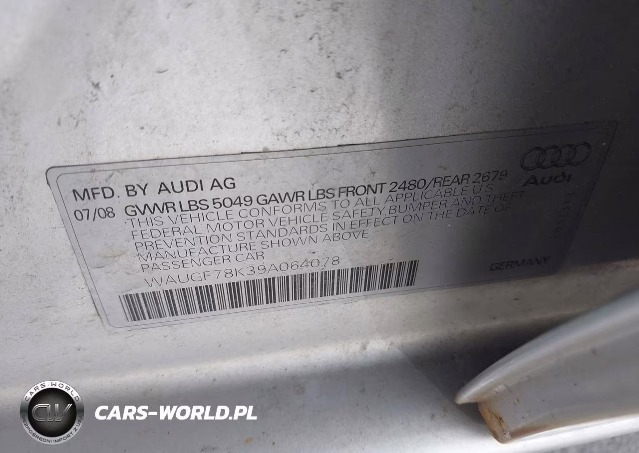 2009 Audi A4 2.0T Avant VIN:WAUGF78K39A064078 - 9