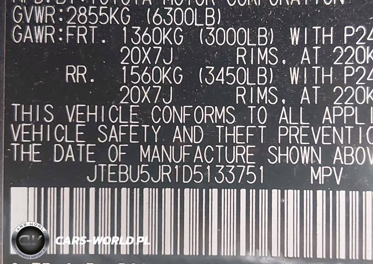 2013 Toyota 4Runner Limited VIN:JTEBU5JR1D5133751 - 9