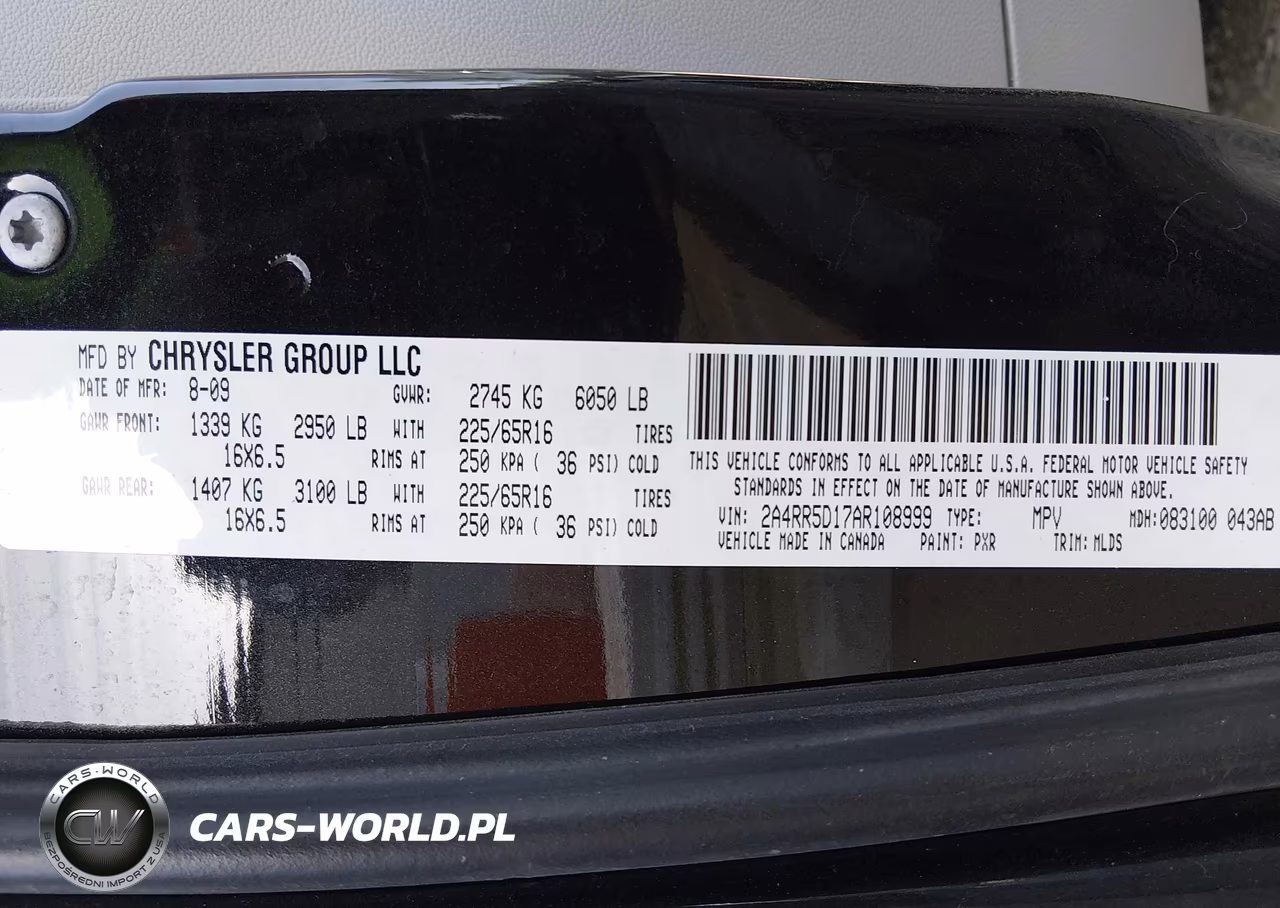 2010 Chrysler Town & Country Touring VIN:2A4RR5D17AR108999 - 9