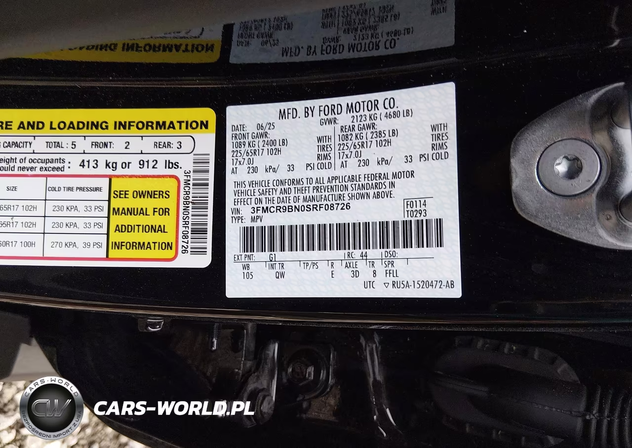 2025 Ford Bronco Sport Big Bend VIN:3FMCR9BN0SRF08726 - 9